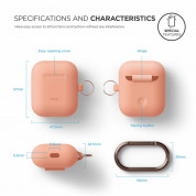 Elago Airpods Silicone Hang Case - силиконов калъф с карабинер за Apple Airpods (оранжев) 3