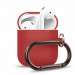 Elago Airpods Silicone Hang Case - силиконов калъф с карабинер за Apple Airpods (червен) 1