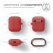 Elago Airpods Silicone Hang Case - силиконов калъф с карабинер за Apple Airpods (червен) 3