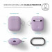 Elago Airpods Silicone Hang Case - силиконов калъф с карабинер за Apple Airpods (лилав) 4