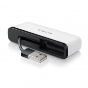 Belkin Travel 4-Port USB 2.0 Hub with Built-In Cable Management (White) - 4ри портов USB хъб с прибиращ се кабел 1