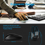 Tecknet Keyboard and Mouse Set Office Slim X300 V3  - комплект устойчива на течности клавиатура и безжична мишка за офиса (черен) 3