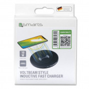 4smarts Inductive Fast Charger VoltBeam Style 10W - поставка (пад) за безжично захранване за QI съвместими устройства (черен) 4