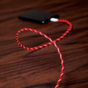 PAC Intelligent Power Cable - светещ кабел за iPhone, iPad и устройства с Lightning порт (червен)  4