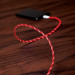 PAC Intelligent Power Cable - светещ кабел за iPhone, iPad и устройства с Lightning порт (червен)  5