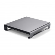 Satechi USB-C Aluminium Monitor Stand Hub for iMac - настолна алуминиева поставка с допълнителни портове за iMac (тъмносива) 1