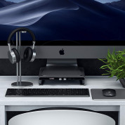 Satechi USB-C Aluminium Monitor Stand Hub for iMac - настолна алуминиева поставка с допълнителни портове за iMac (тъмносива) 4