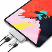 Satechi USB-C Mobile Pro Hub - мултифункционален хъб за свързване на допълнителна периферия за iPad Pro и мобилни устройства (сребрист) 3