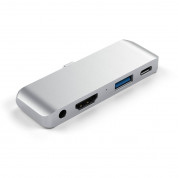 Satechi USB-C Mobile Pro Hub - мултифункционален хъб за свързване на допълнителна периферия за iPad Pro и мобилни устройства (сребрист) 1