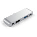 Satechi USB-C Mobile Pro Hub - мултифункционален хъб за свързване на допълнителна периферия за iPad Pro и мобилни устройства (сребрист) 2