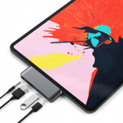 Satechi USB-C Mobile Pro Hub - мултифункционален хъб за свързване на допълнителна периферия за iPad Pro и мобилни устройства (тъмносив) 4