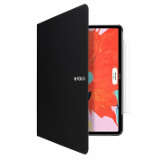 SwitchEasy CoverBuddy Folio Case - кожен кейс с поставка и отделение за Apple Pencil 2 за iPad Pro 11 (2018) (черен)
