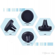 Magnetic Round Air Vent Holder - магнитна поставка за радиатора на кола за смартфони (черен) 2