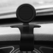 Magnetic Dashboard Car Mount Holder Round - магнитна поставка за таблото на кола за смартфони (черна) 1