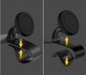 Magnetic Dashboard Car Mount Holder Round - магнитна поставка за таблото на кола за смартфони (черна) 5