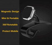 Magnetic Dashboard Car Mount Holder Octa - магнитна поставка за таблото на кола за смартфони (черна) 2
