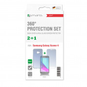 4smarts 360° Protection Set - тънък силиконов кейс и стъклено защитно покритие за дисплея на Samsung Galaxy Xcover 4 (прозрачен) 2