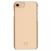 Foxwood Genuine Leather Hardshell Case - кожен кейс (естествена кожа) за iPhone 8, iPhone 7, iPhone 6S, iPhone 6 (златист)