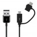Samsung USB Combo Cable EP-DG930 - оригинален кабел с MicroUSB и USB-C конектори (черен) (bulk) 1
