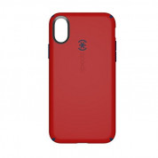 Speck CandyShell Grip Case - хибриден кейс с висока степен на защита за iPhone XS, iPhone X (червен-черен) 1