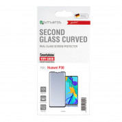 4smarts Second Glass Colour Frame - калено стъклено защитно покритие с извити ръбове за целия дисплей на Huawei P30 (черен-прозрачен) 2