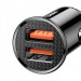 Baseus Dual USB QC 3.0 Car Charger 30W (CCALL-YD01) - зарядно за кола с два USB-A изхода и технология за бързо зареждане (черен) 2