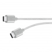 Belkin USB-IF Certified MIXIT Metallic USB-C to USB-C - кабел USB-C към USB-C (15 см.) (сребрист)