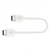 Belkin USB-IF Certified MIXIT Metallic USB-C to USB-C - кабел USB-C към USB-C (15 см.) (бял) 1