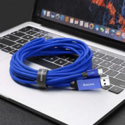 Baseus Artistic Striped USB-C Cable - кабел с въжена оплетка за устройства с USB-C порт (син) (5 метра) 1
