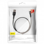 Baseus Halo USB-C Cable - кабел с въжена оплетка за устройства с USB-C порт (50 см) (черен)  1