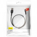 Baseus Halo USB-C Cable - кабел с въжена оплетка за устройства с USB-C порт (50 см) (червен) 2