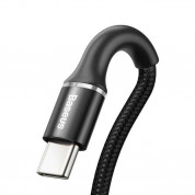 Baseus Halo USB-C Cable (CATGH-B01) - кабел с въжена оплетка за устройства с USB-C порт (100 см) (черен) 1