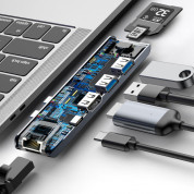 Baseus Thunderbolt C+ Pro USB-C Hub - мултифункционален хъб за свързване на допълнителна периферия за MacBook (тъмносив) 4