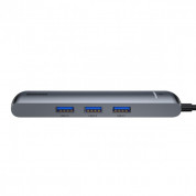 Baseus Mechanical Eye USB-C Hub - мултифункционален хъб за свързване на допълнителна периферия към MacBook и компютри с USB-C порт (тъмносив) 2