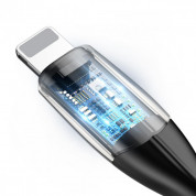 Baseus Horizontal Data Cable - Lightning USB кабел за iPhone, iPad и iPod с Lightning порт (50 см) (черен) 2