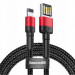 Baseus Cafule USB Lightning Cable (Special Edition) - Lightning USB кабел за iPhone, iPad и iPod с Lightning порт (100 см) (черен-червен) 1