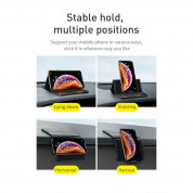 Baseus Folding Bracket Antiskid Pad - сгъваема лепяща се силиконова поставка за табло и гладки повърхности за мобилни телефони (прозрачен) 5
