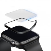 Baseus Curved Screen Tempered Glass - калено стъклено защитно покритие с извити ръбове за дисплея на Apple Watch 42мм (черен) 2