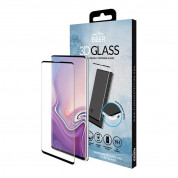 Eiger 3D Glass Case Friendly Curved Tempered Glass - калено стъклено защитно покритие с извити ръбове за целия дисплей на Samsung Galaxy S10 (черен-прозрачен) 2