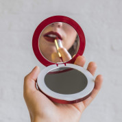Hyper Pearl Make-Up Mirror And Power Bank 3000mAh - джобна външна батерия с огледало и LED светлина (розово злато) 4