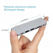 HyperDrive Solo 7-in-1 USB-C Hub - мултифункционален хъб за свързване на допълнителна периферия за MacBook Pro и компютри с USB-C (сребрист) 3