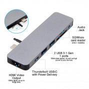 HyperDrive Solo 7-in-1 USB-C Hub - мултифункционален хъб за свързване на допълнителна периферия за MacBook Pro и компютри с USB-C (тъмносив) 4