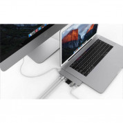 HyperDrive Pro 8-in-2 USB-C Hub - мултифункционален хъб за свързване на допълнителна периферия за MacBook (сребрист) 2