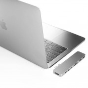HyperDrive Pro 8-in-2 USB-C Hub - мултифункционален хъб за свързване на допълнителна периферия за MacBook (сребрист)