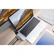 HyperDrive Net 6-in-2 USB-C Hub - мултифункционален хъб за свързване на допълнителна периферия за MacBook (сребрист) 2