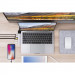 HyperDrive Net 6-in-2 USB-C Hub - мултифункционален хъб за свързване на допълнителна периферия за MacBook (сребрист) 4