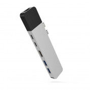HyperDrive Net 6-in-2 USB-C Hub - мултифункционален хъб за свързване на допълнителна периферия за MacBook (сребрист)