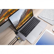 HyperDrive Net 6-in-2 USB-C Hub - мултифункционален хъб за свързване на допълнителна периферия за MacBook (тъмносив) 4