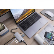 HyperDrive Slim 8-in-1 USB-C Hub - мултифункционален хъб за свързване на допълнителна периферия за MacBook Pro и устройства с USB-C (сребрист) 1