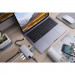 HyperDrive Slim 8-in-1 USB-C Hub - мултифункционален хъб за свързване на допълнителна периферия за MacBook Pro и устройства с USB-C (сребрист) 2